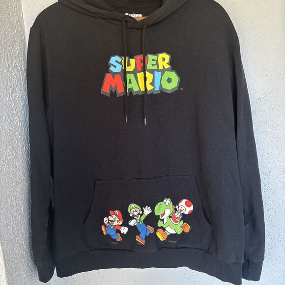 Super Mario Brothers Hooded Sweatshirt  With Front Pocket Size 2X - Picture 1 of 7